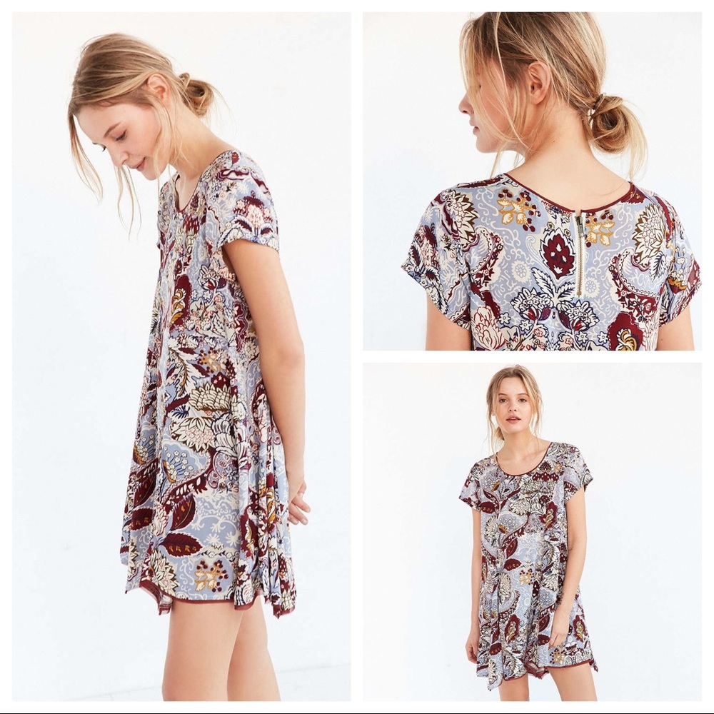 Silence + Noise Blue Witchy T-shirt Dress